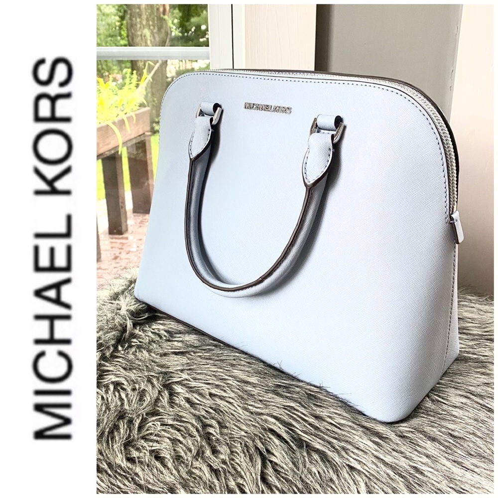 NWT authentic enlarge dome satchel blue